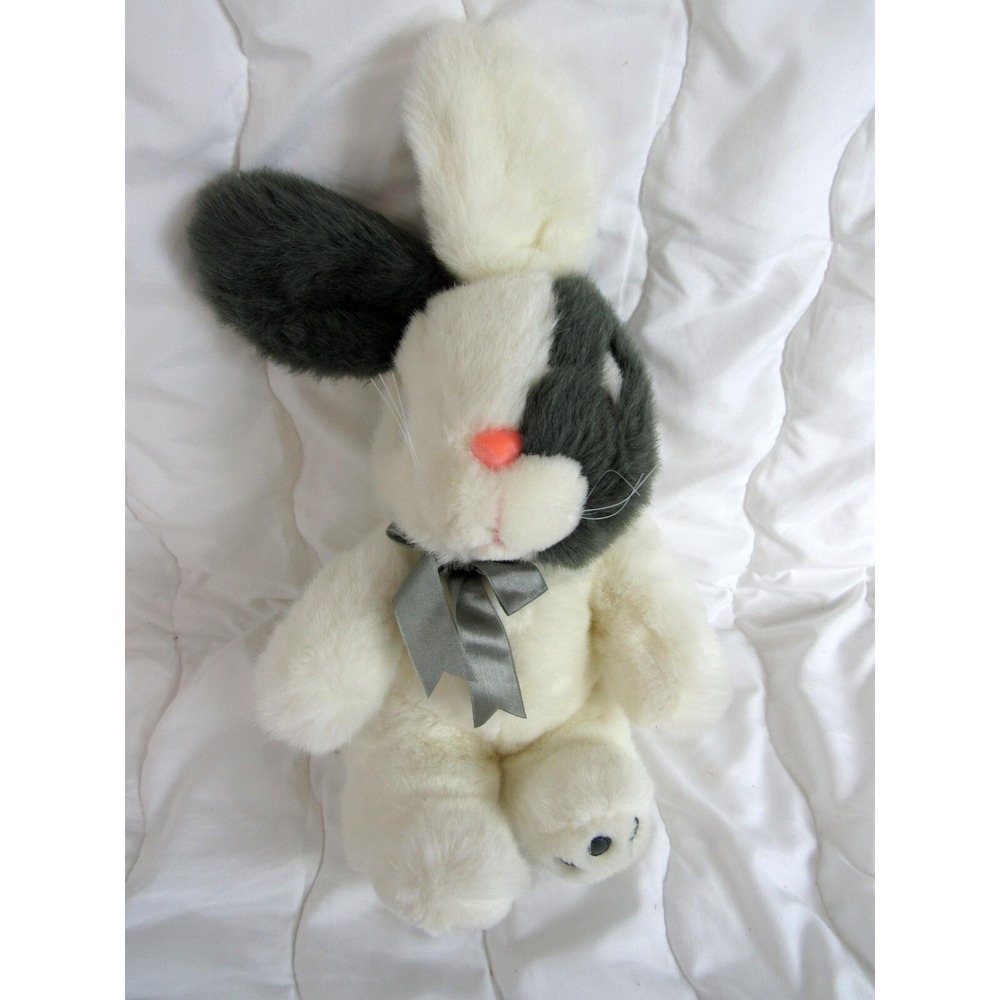Vintage Fairview Bunny White & Gray 14" Stuffed Animal Toy 1991